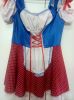 Adult Female Costumes to Hire - German DRESS  - Blue top with red polka skirt